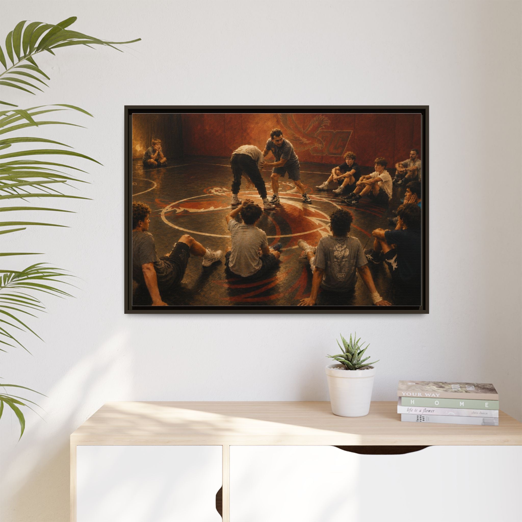 "A Coaching Moment" -  Matte Canvas Framed Wall Art