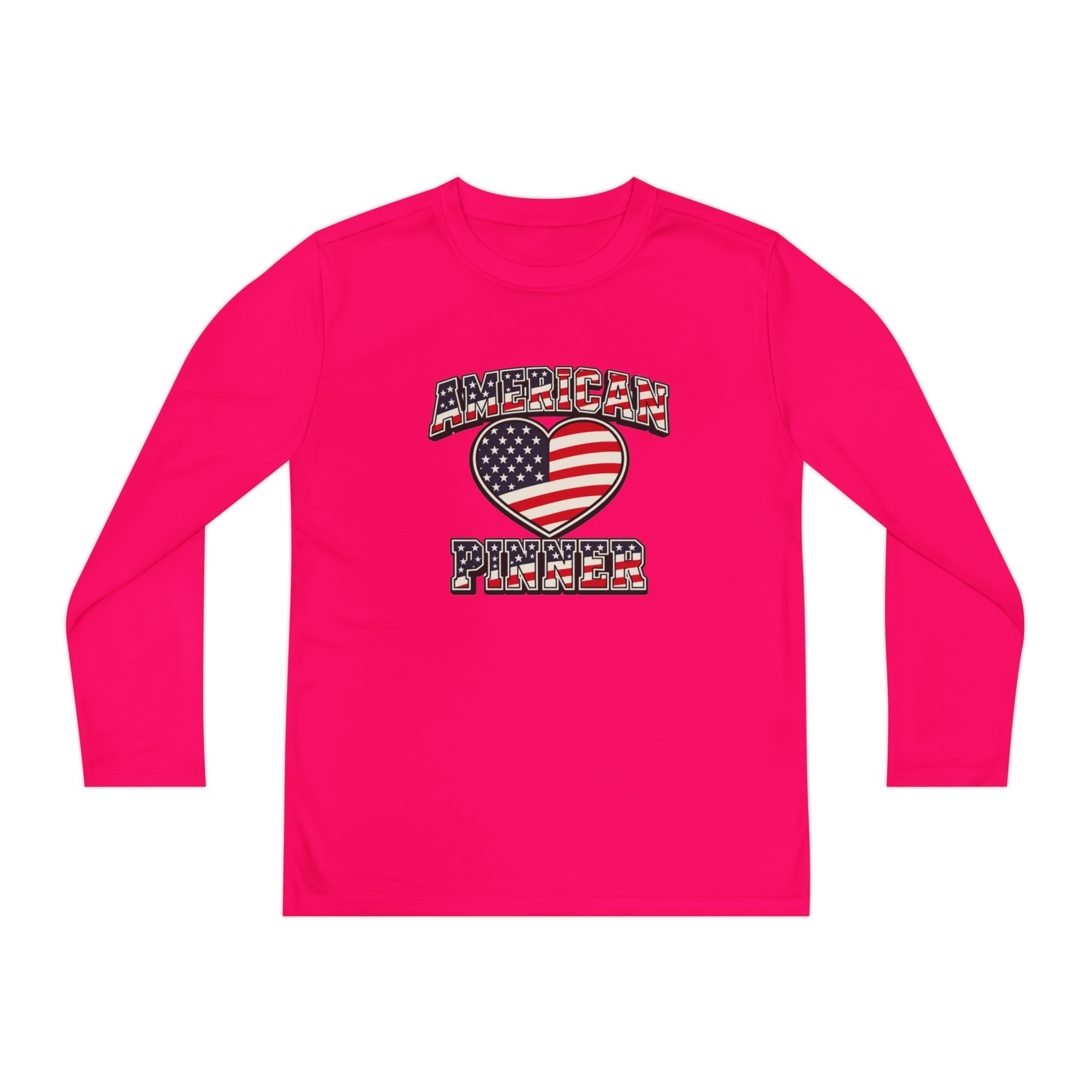 Copy of Youth Long Sleeve Tee — "American Pinner" Patriotic Competitor Shirt