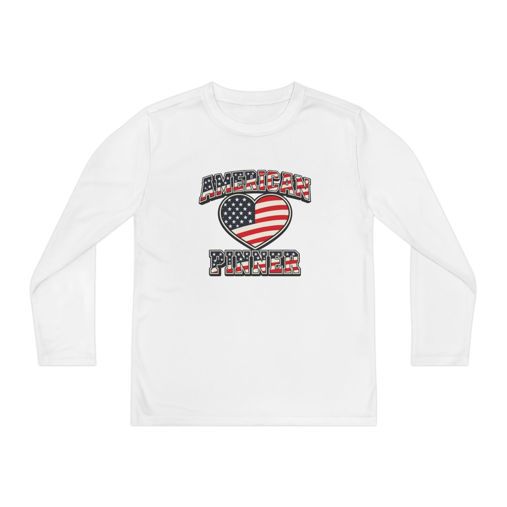 Copy of Youth Long Sleeve Tee — "American Pinner" Patriotic Competitor Shirt