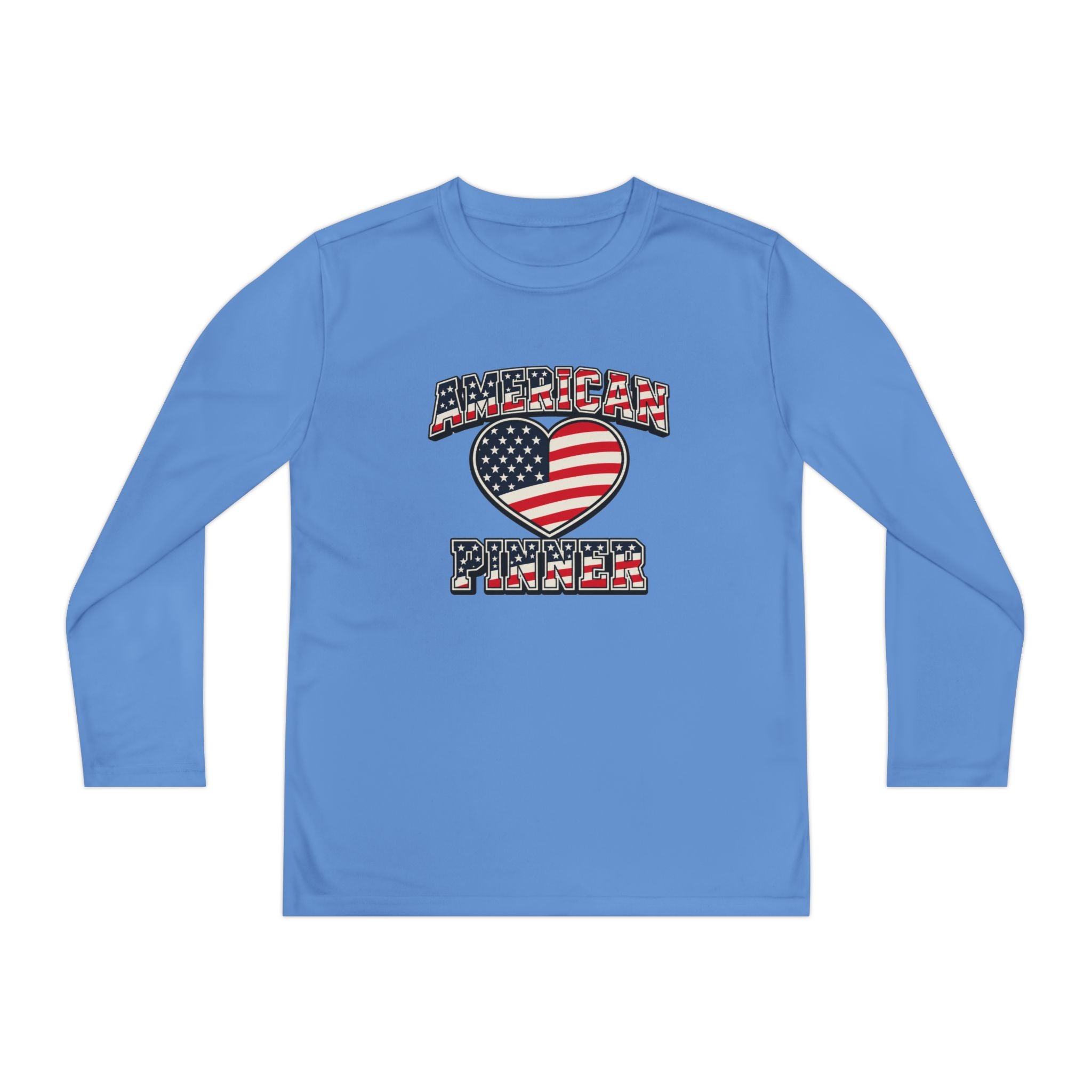Copy of Youth Long Sleeve Tee — "American Pinner" Patriotic Competitor Shirt