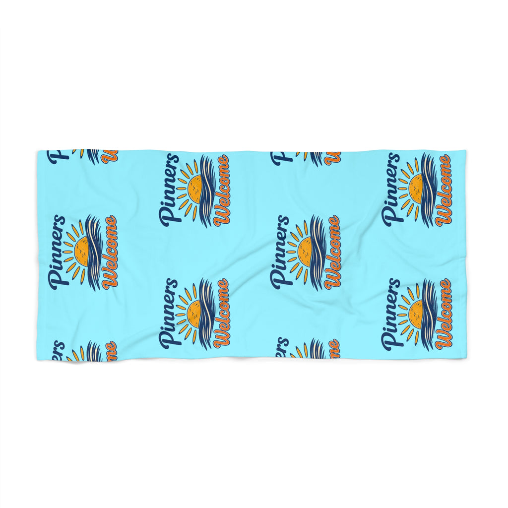 "Pinners Welcome" - Beach Towel – Blue