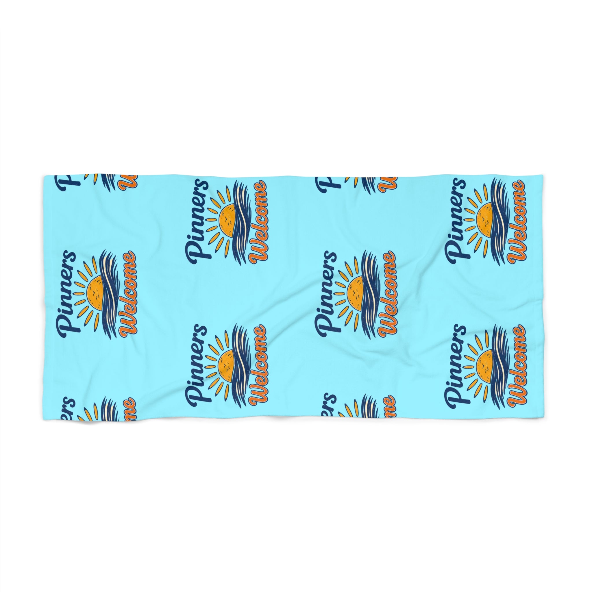 "Pinners Welcome" - Beach Towel – Blue