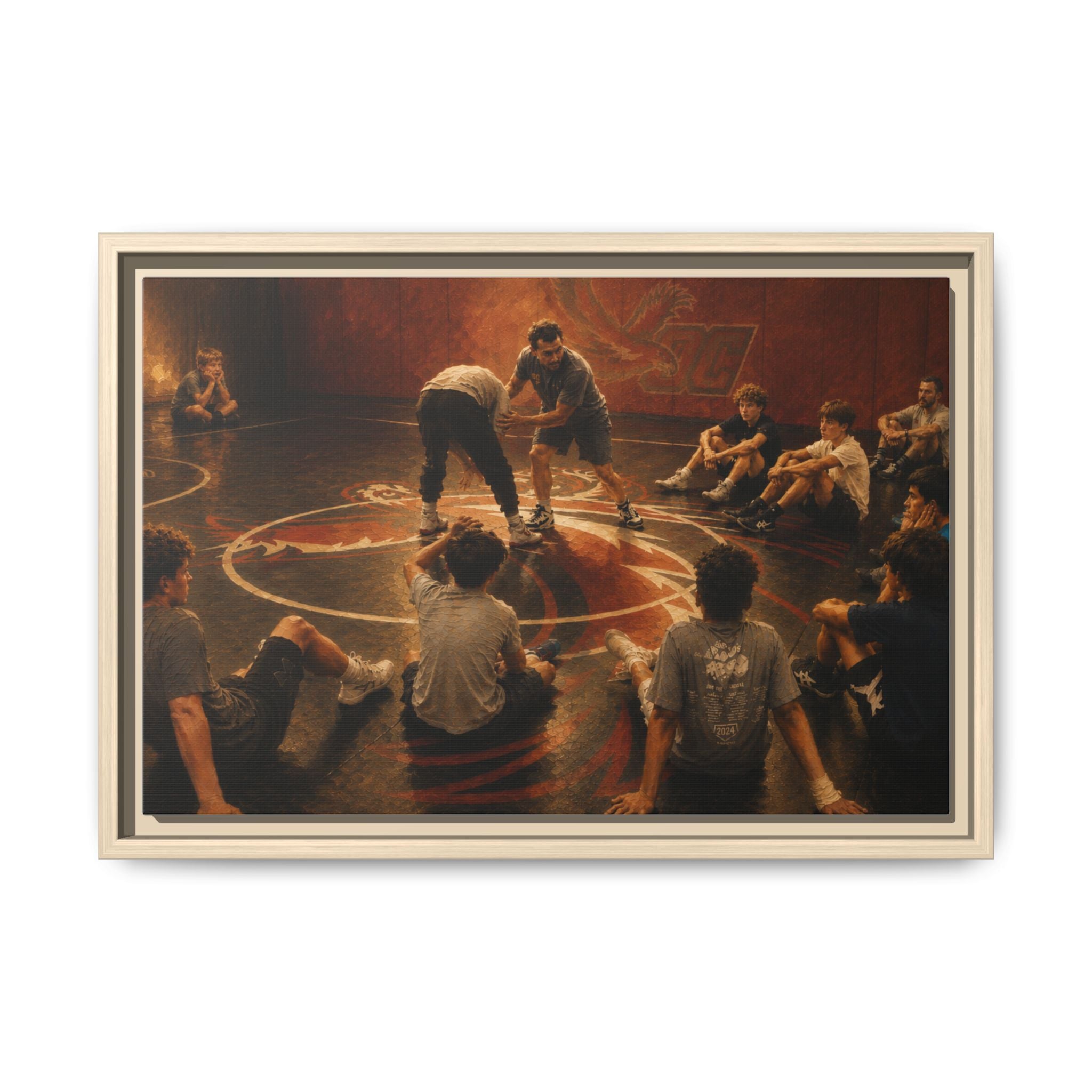 "A Coaching Moment" -  Matte Canvas Framed Wall Art