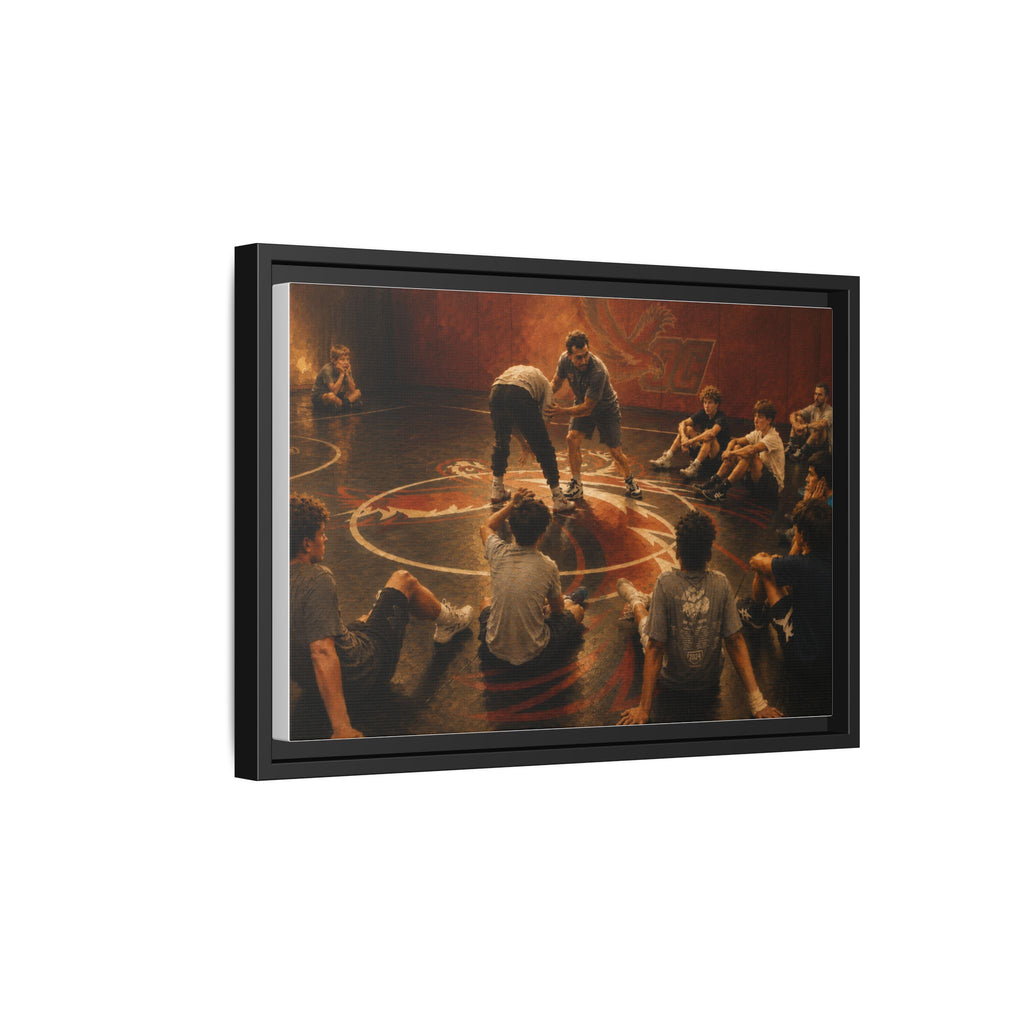 "A Coaching Moment" -  Matte Canvas Framed Wall Art