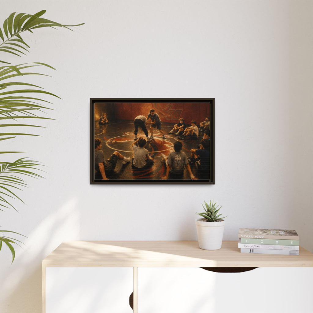 "A Coaching Moment" -  Matte Canvas Framed Wall Art