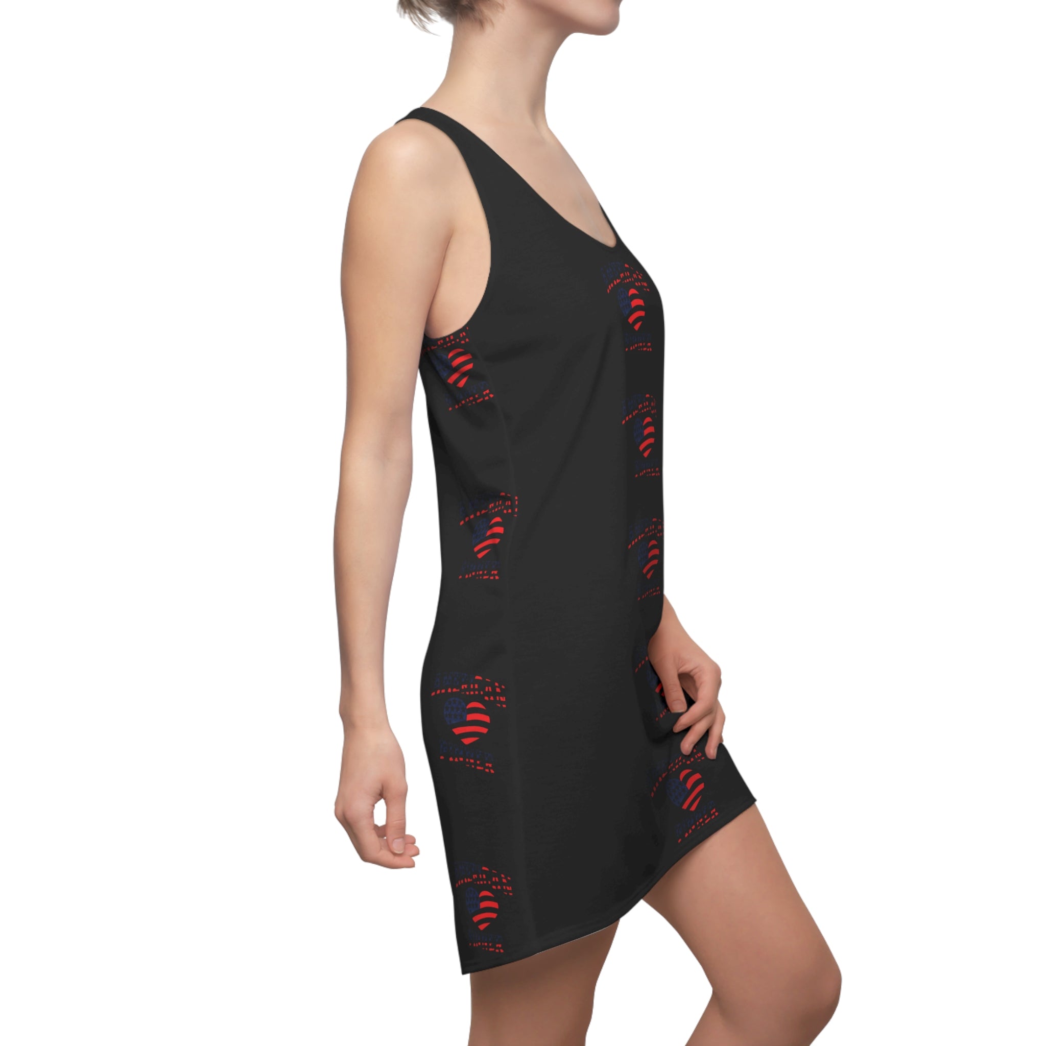 "AMERICAN PINNER" - Black Racerback Dress