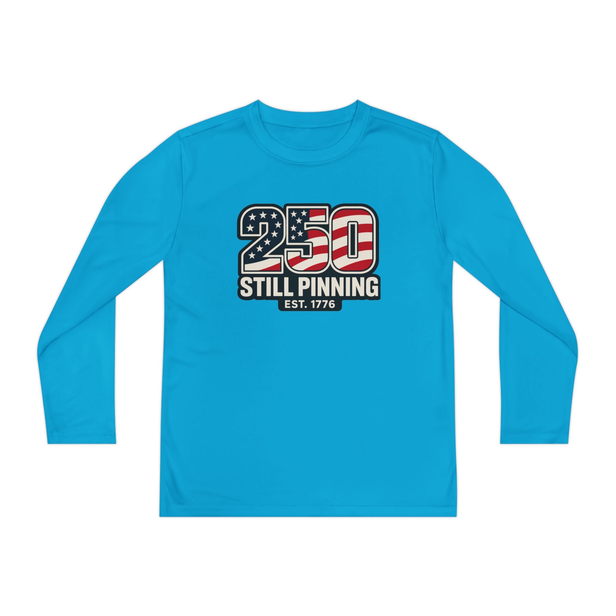 Youth Long Sleeve Tee — "American Pinner" Patriotic Competitor Shirt