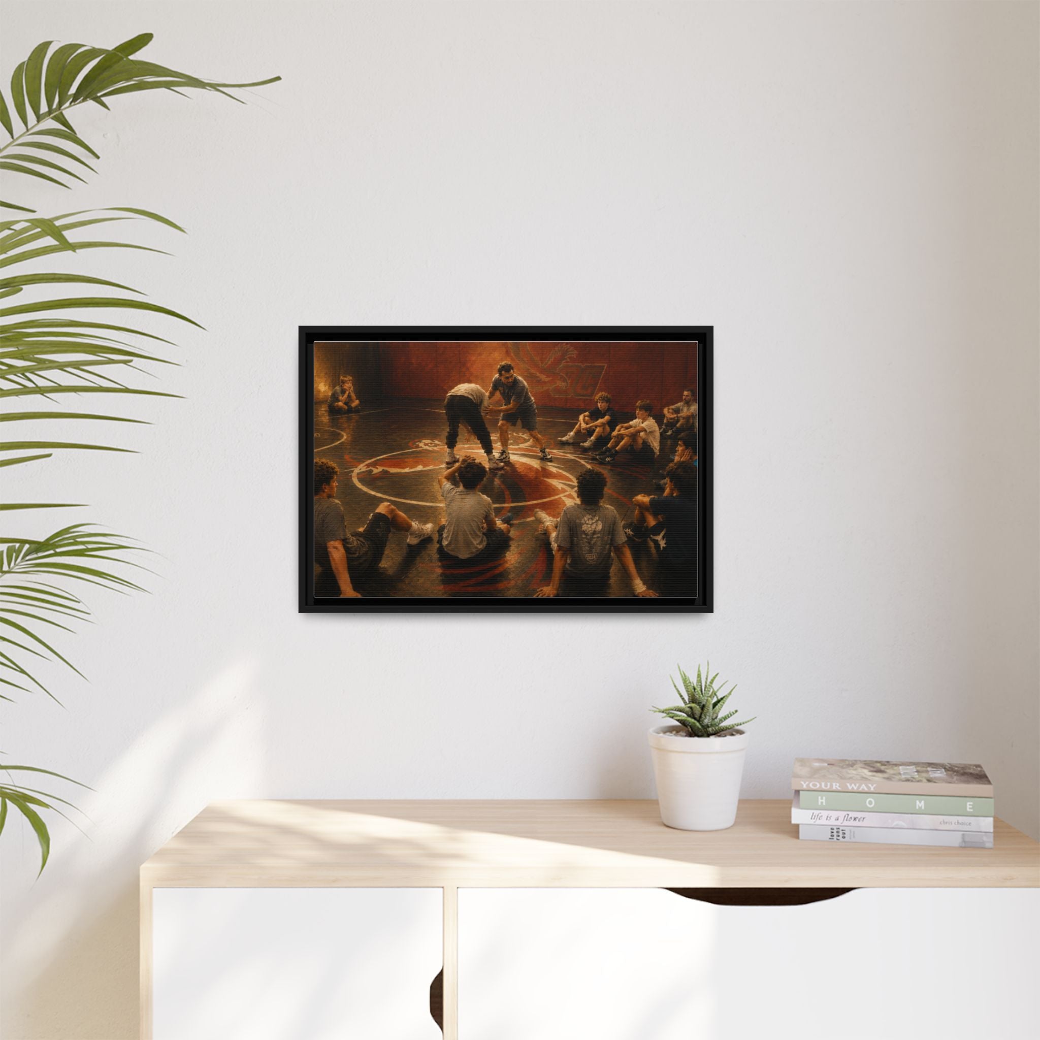 "A Coaching Moment" -  Matte Canvas Framed Wall Art
