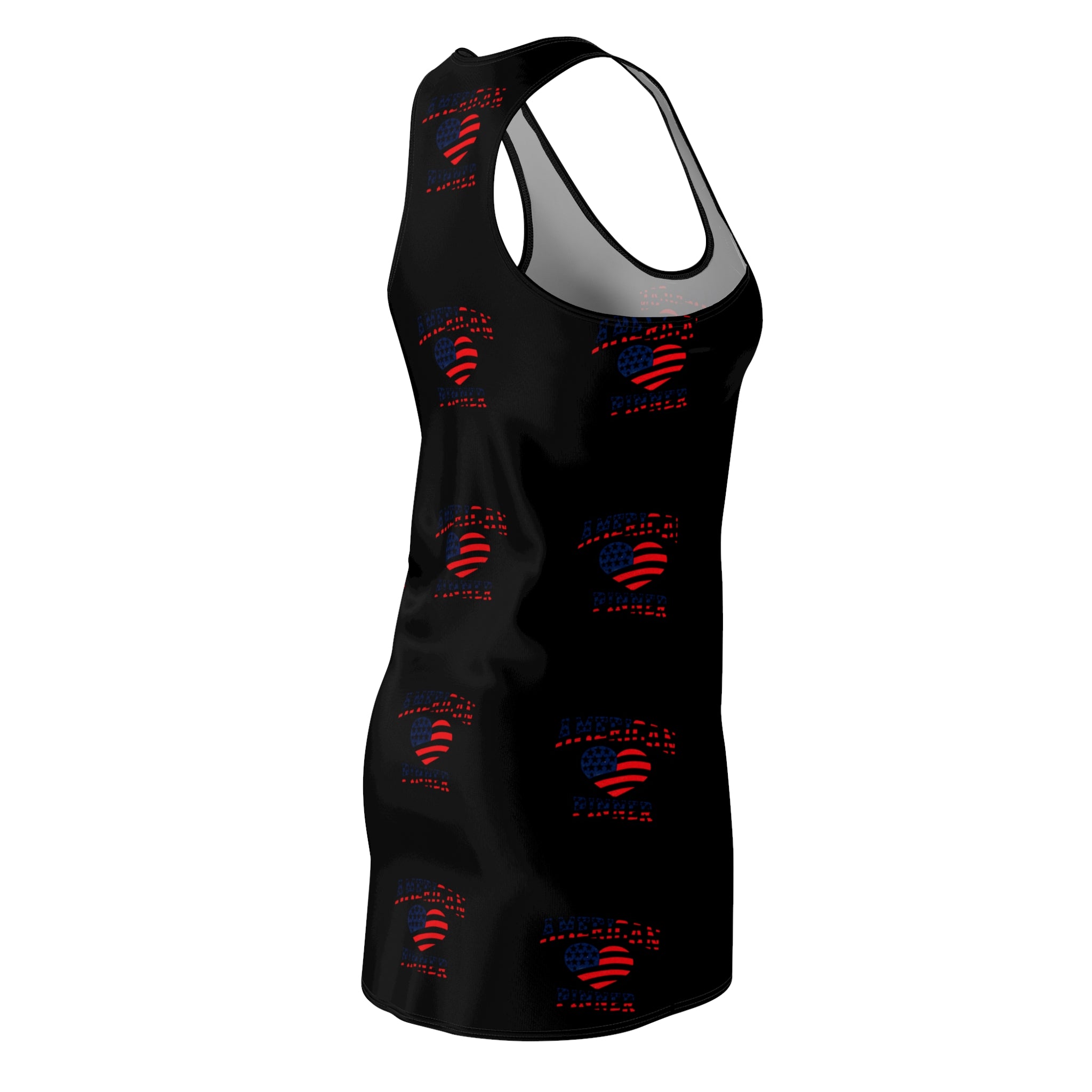 "AMERICAN PINNER" - Black Racerback Dress