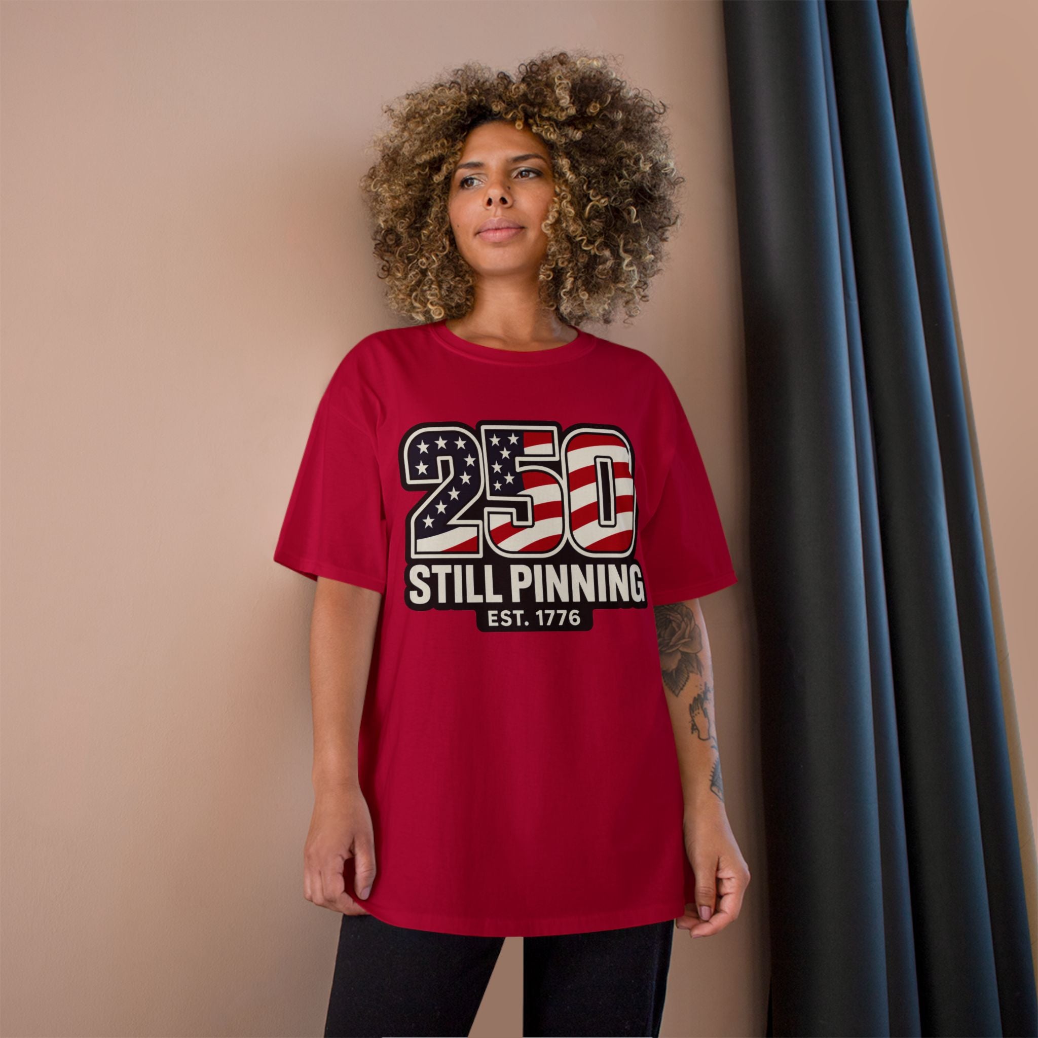Patriotic "250 Still Pinning Est. 1776" - TEE