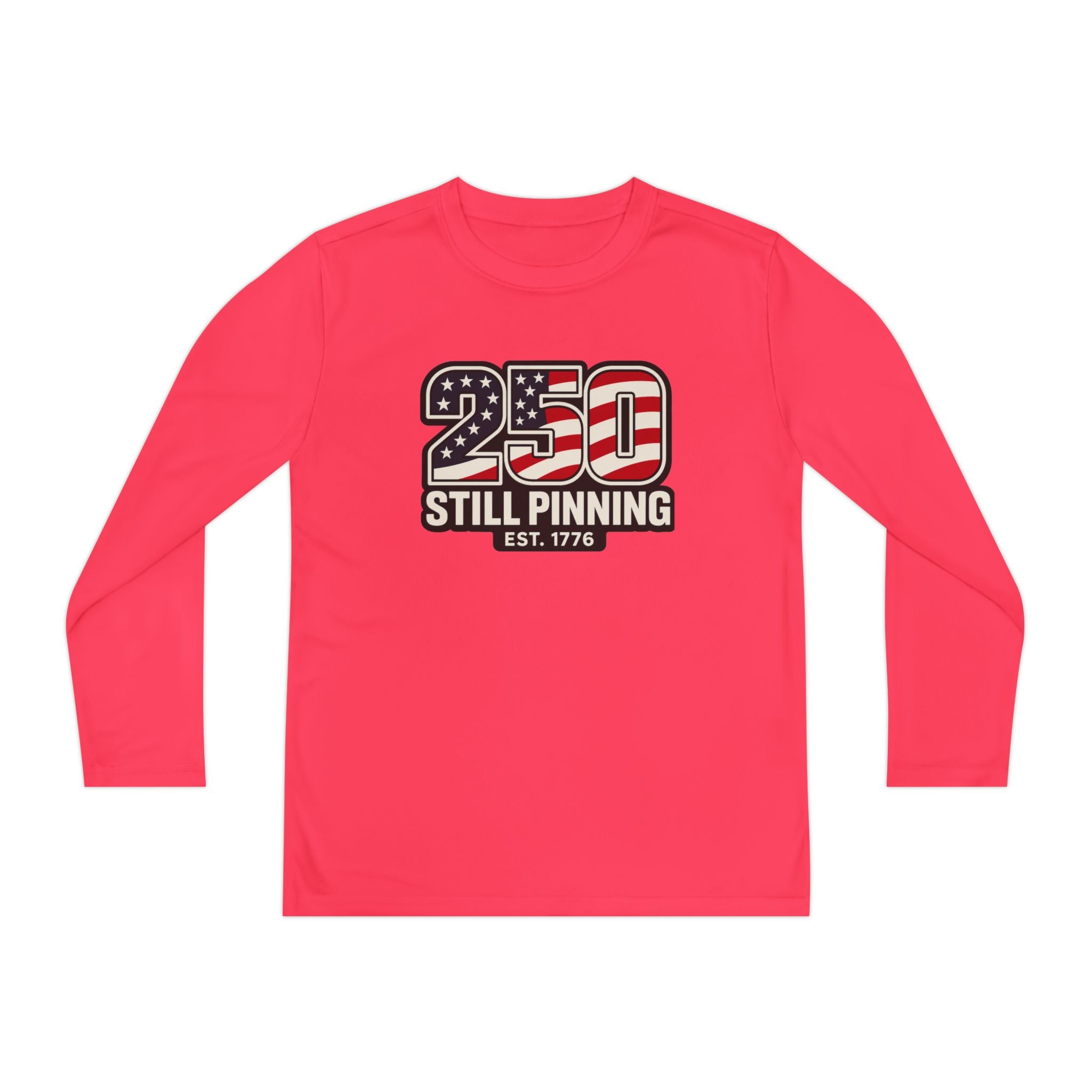 Youth Long Sleeve Tee — "American Pinner" Patriotic Competitor Shirt