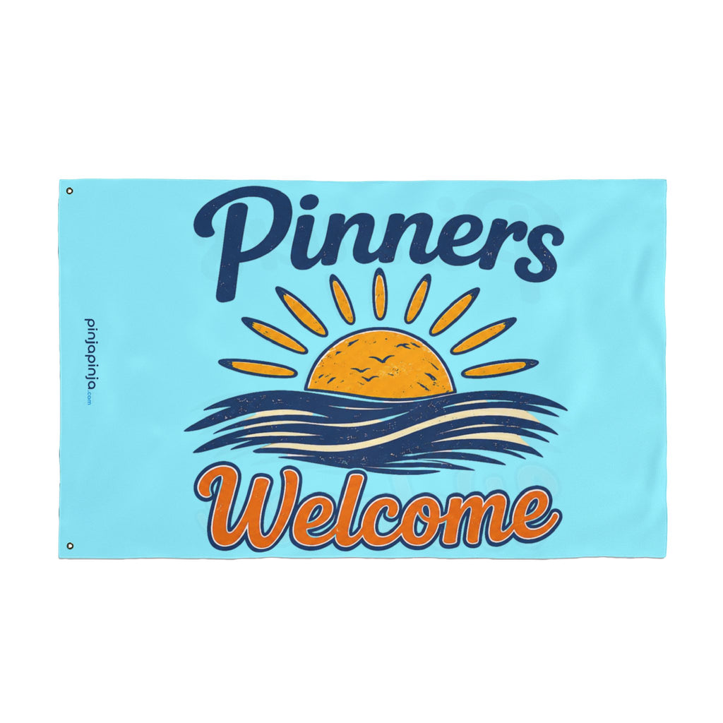"Pinners Welcome" Flag  BLUE