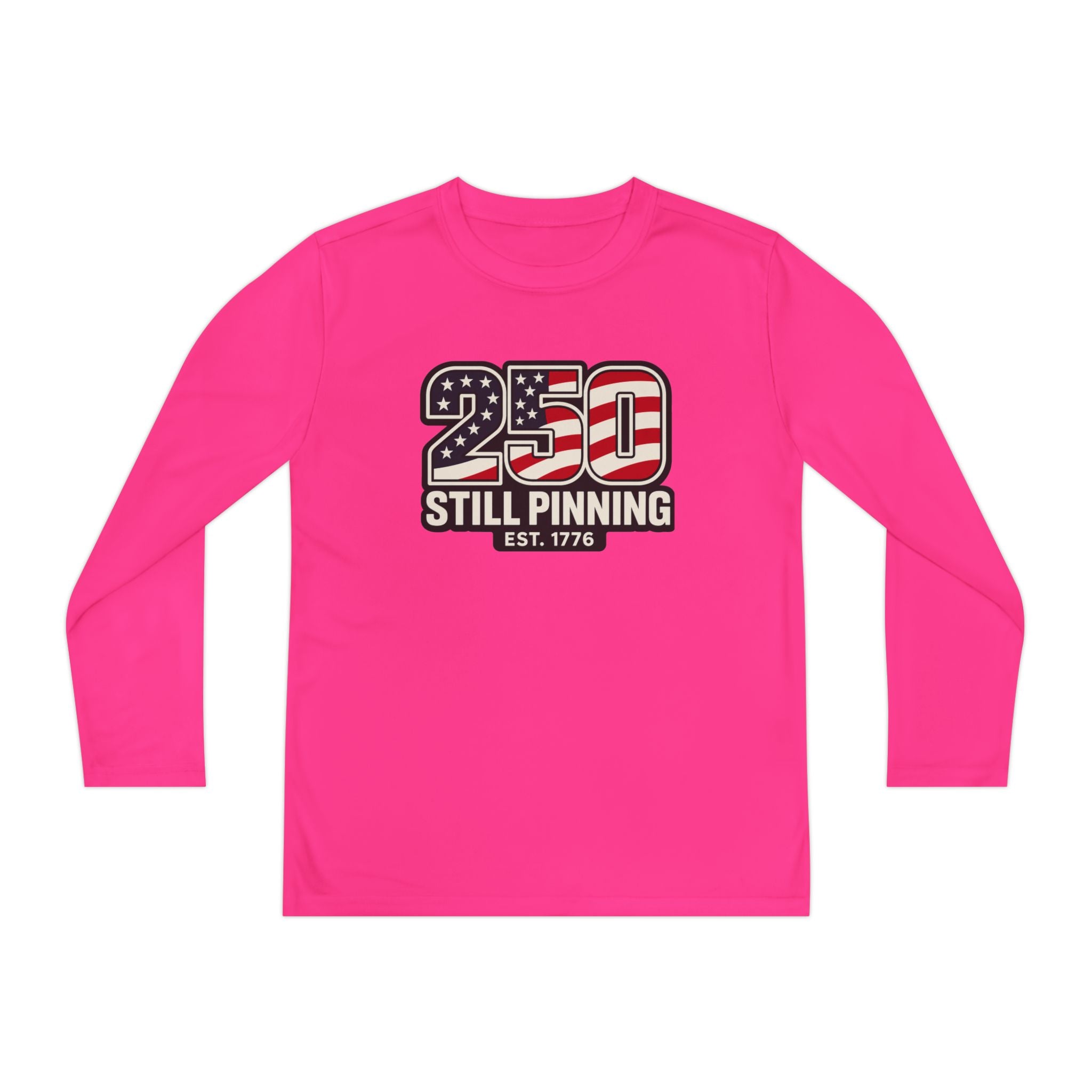 Youth Long Sleeve Tee — "American Pinner" Patriotic Competitor Shirt