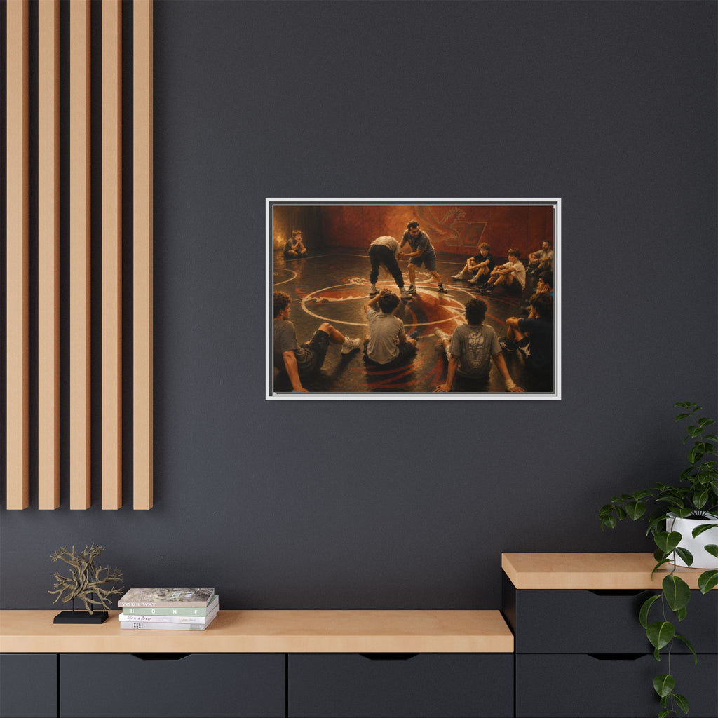 "A Coaching Moment" -  Matte Canvas Framed Wall Art