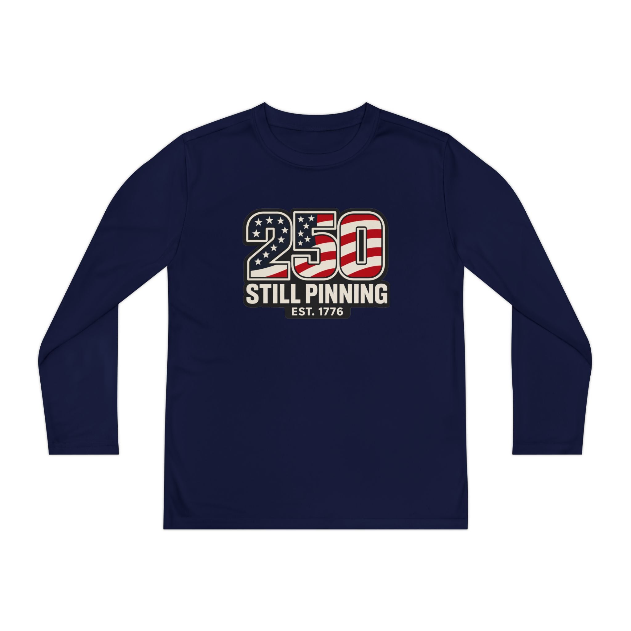 Youth Long Sleeve Tee — "American Pinner" Patriotic Competitor Shirt