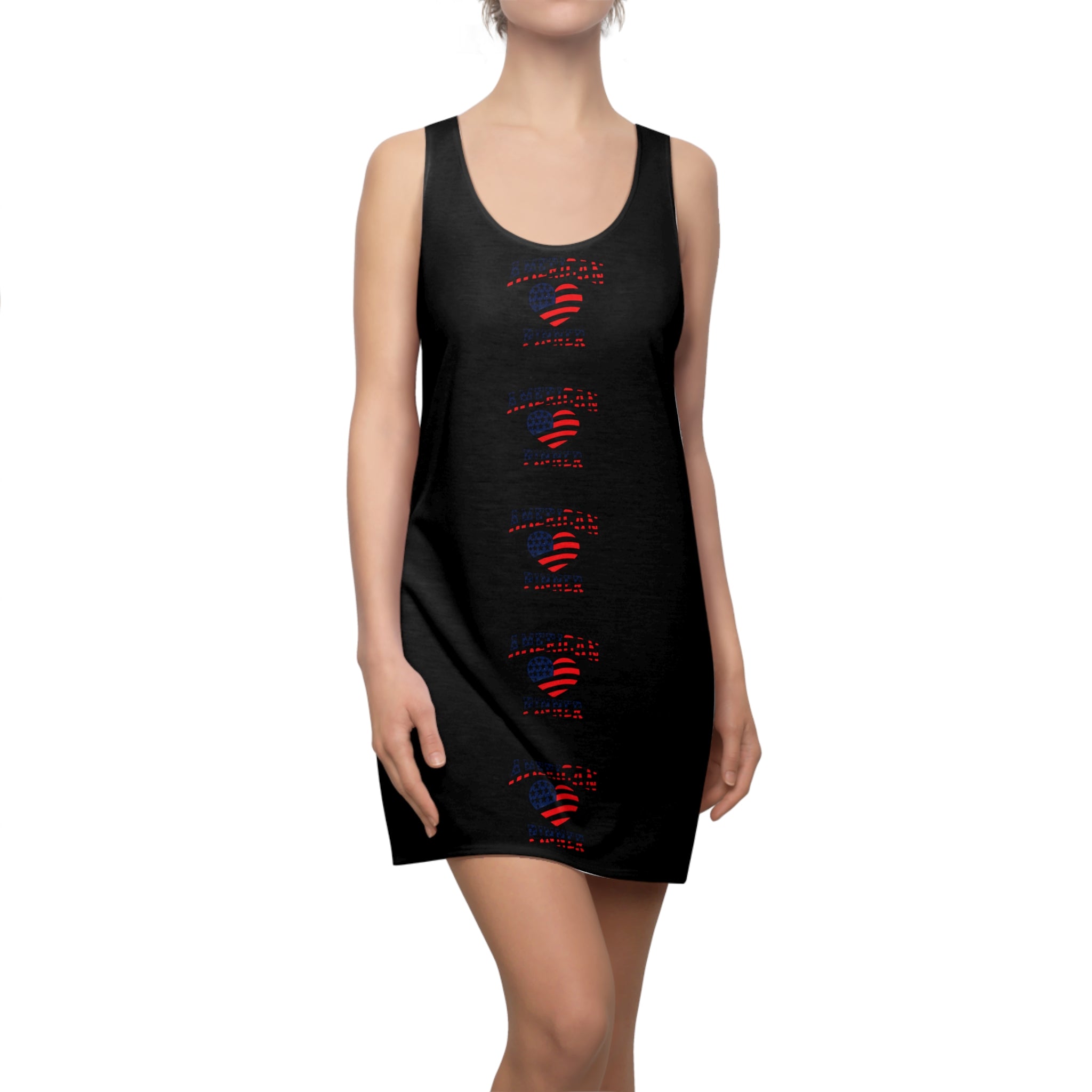 "AMERICAN PINNER" - Black Racerback Dress