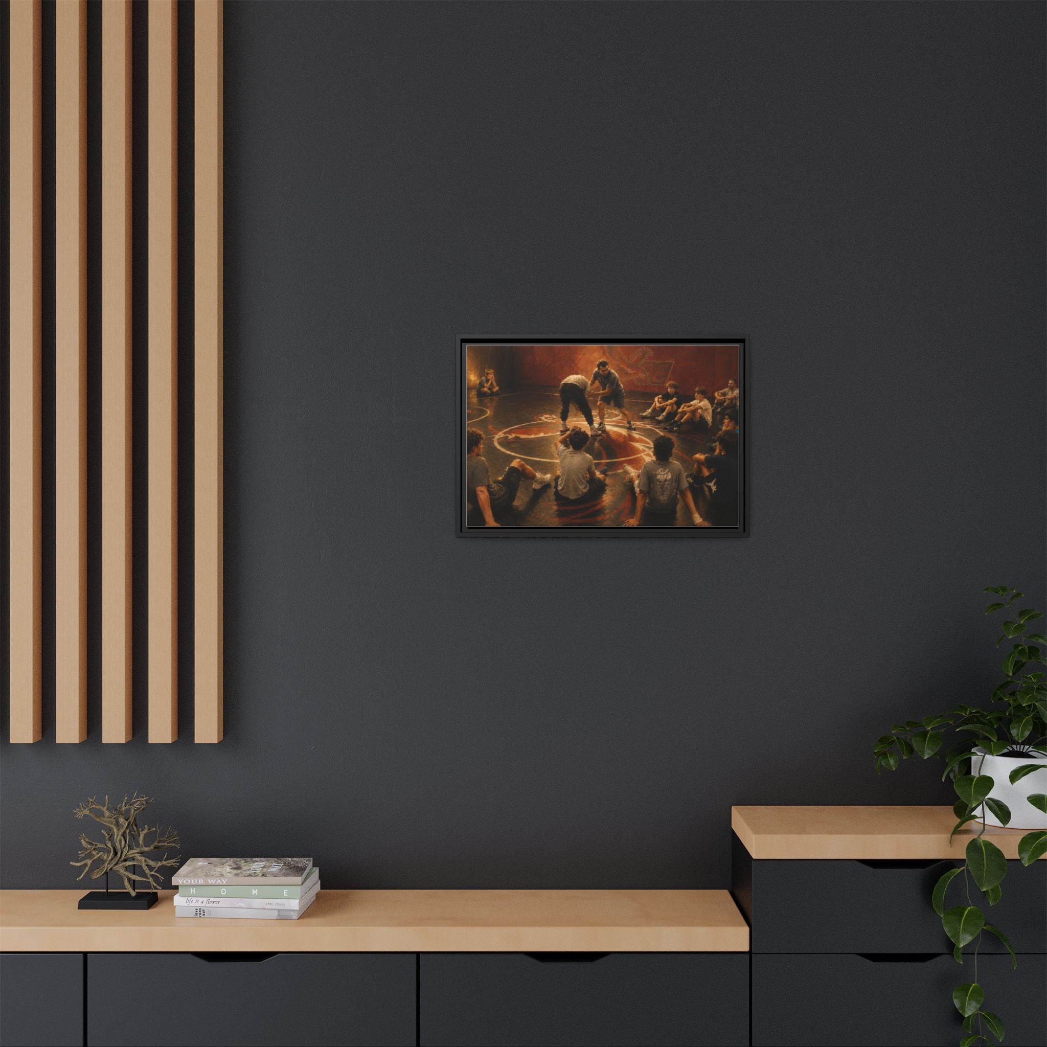 "A Coaching Moment" -  Matte Canvas Framed Wall Art