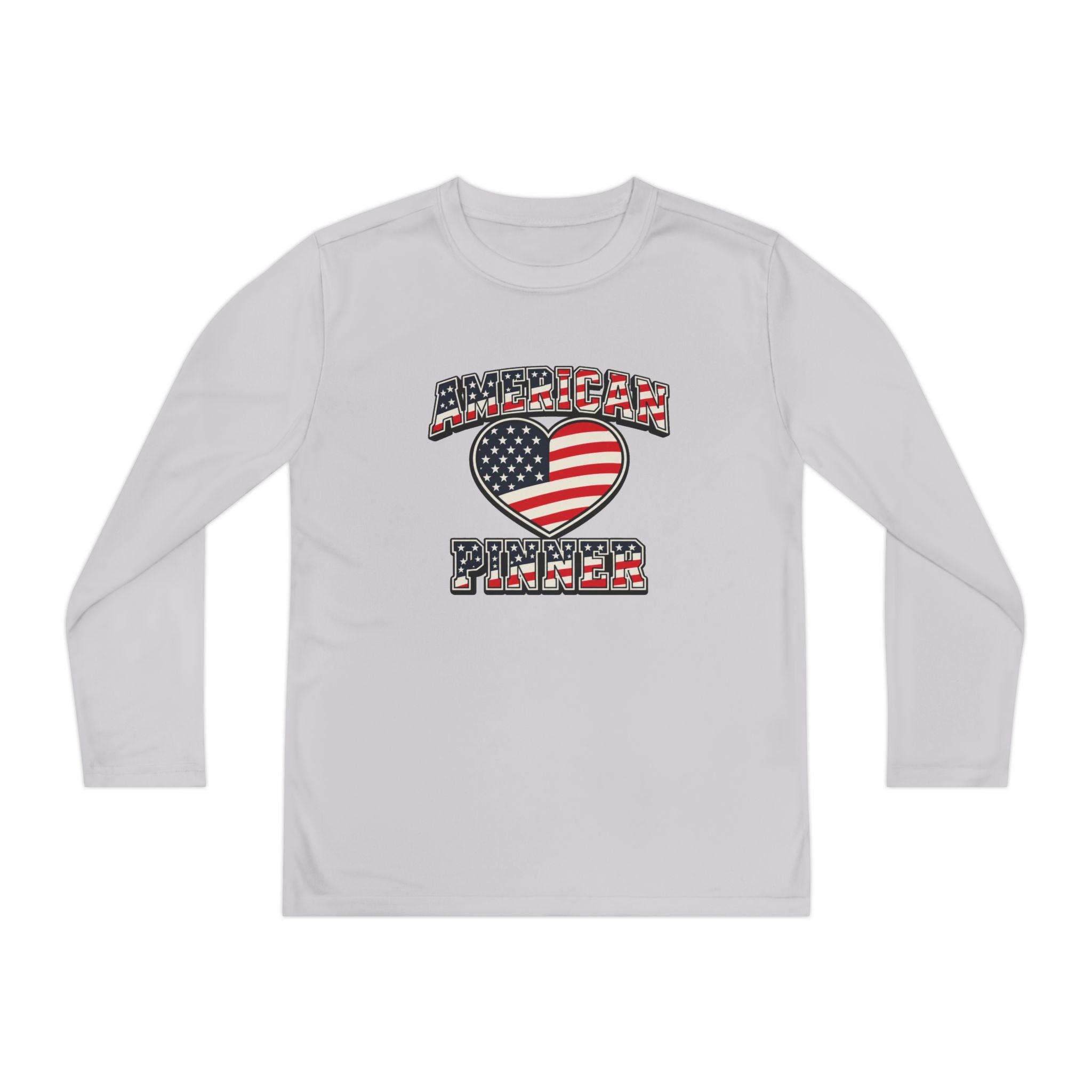 Copy of Youth Long Sleeve Tee — "American Pinner" Patriotic Competitor Shirt