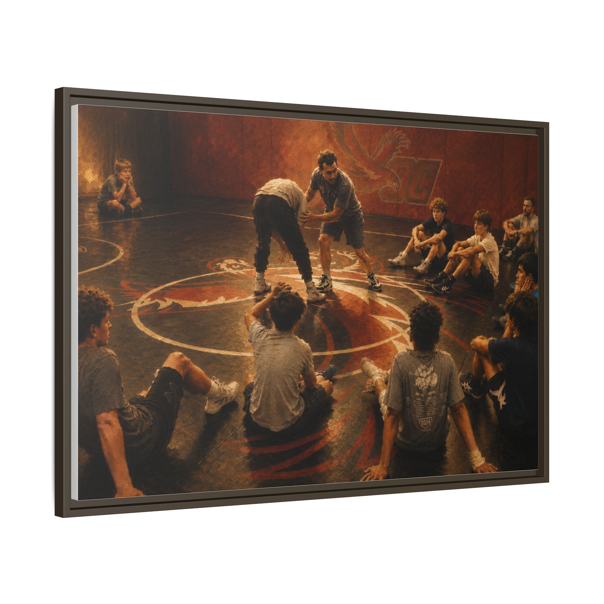 "A Coaching Moment" -  Matte Canvas Framed Wall Art