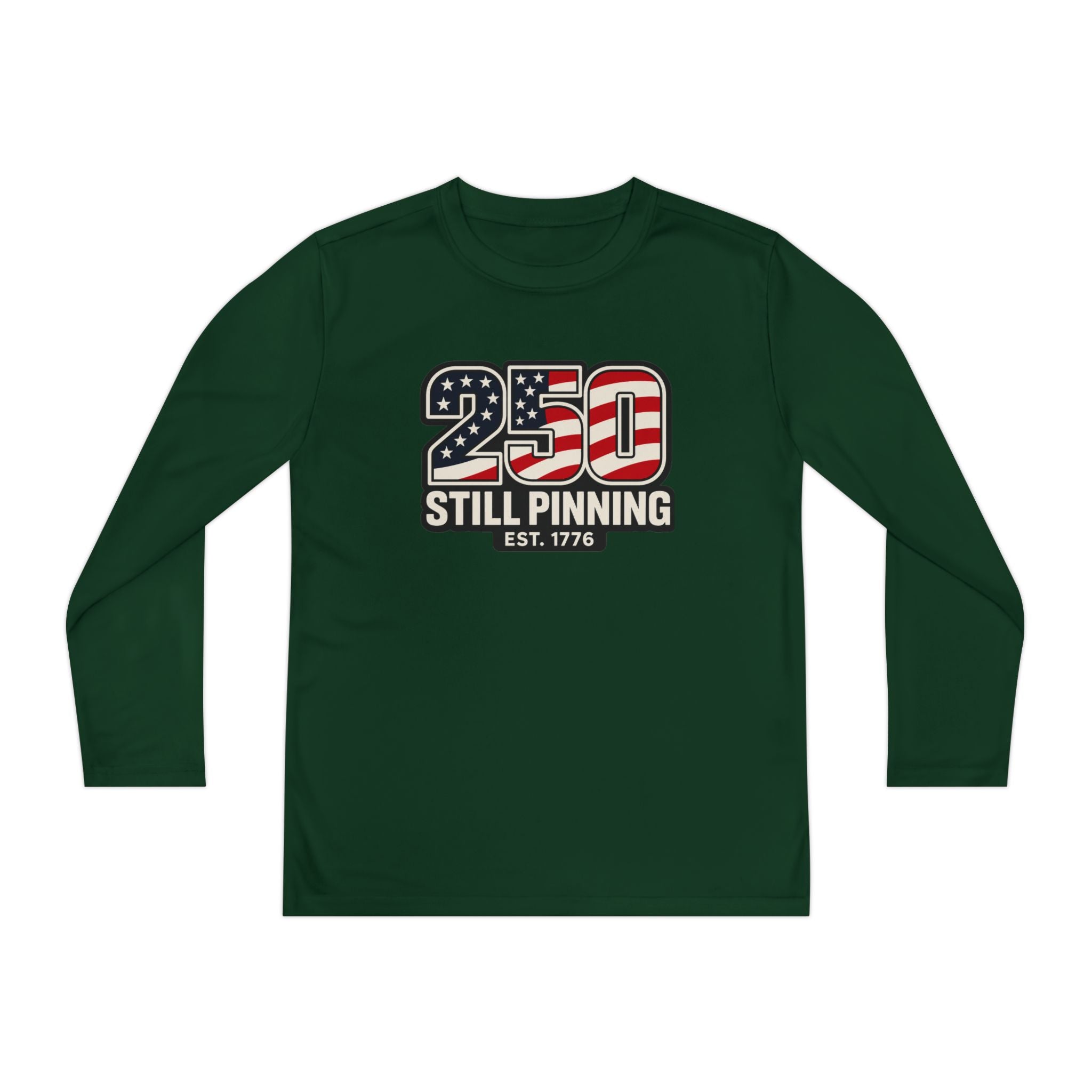 Youth Long Sleeve Tee — "American Pinner" Patriotic Competitor Shirt