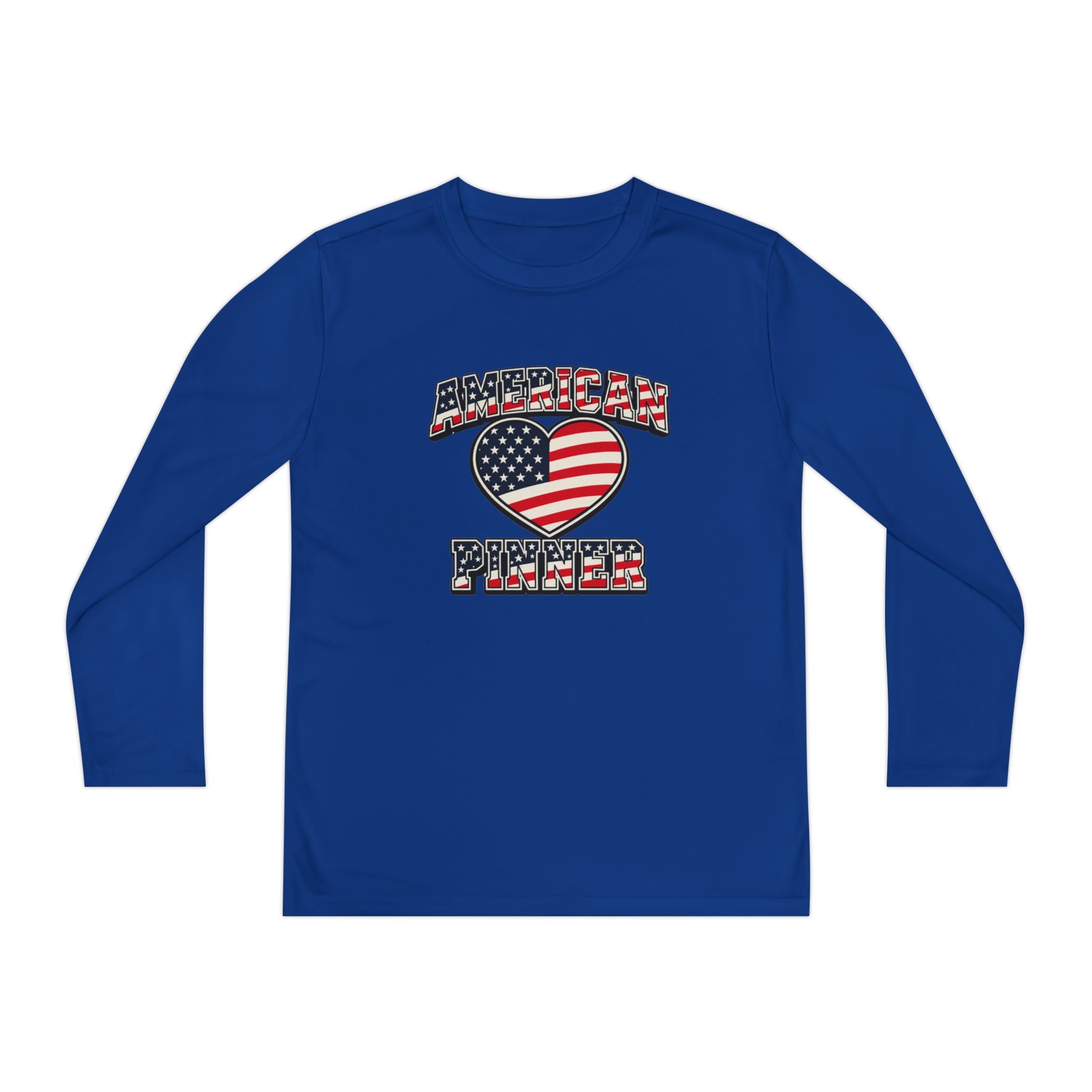 Copy of Youth Long Sleeve Tee — "American Pinner" Patriotic Competitor Shirt