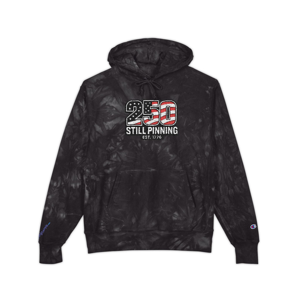 Embroidered! Tie-Dye Hoodie — "250 STILL PINNING" Design