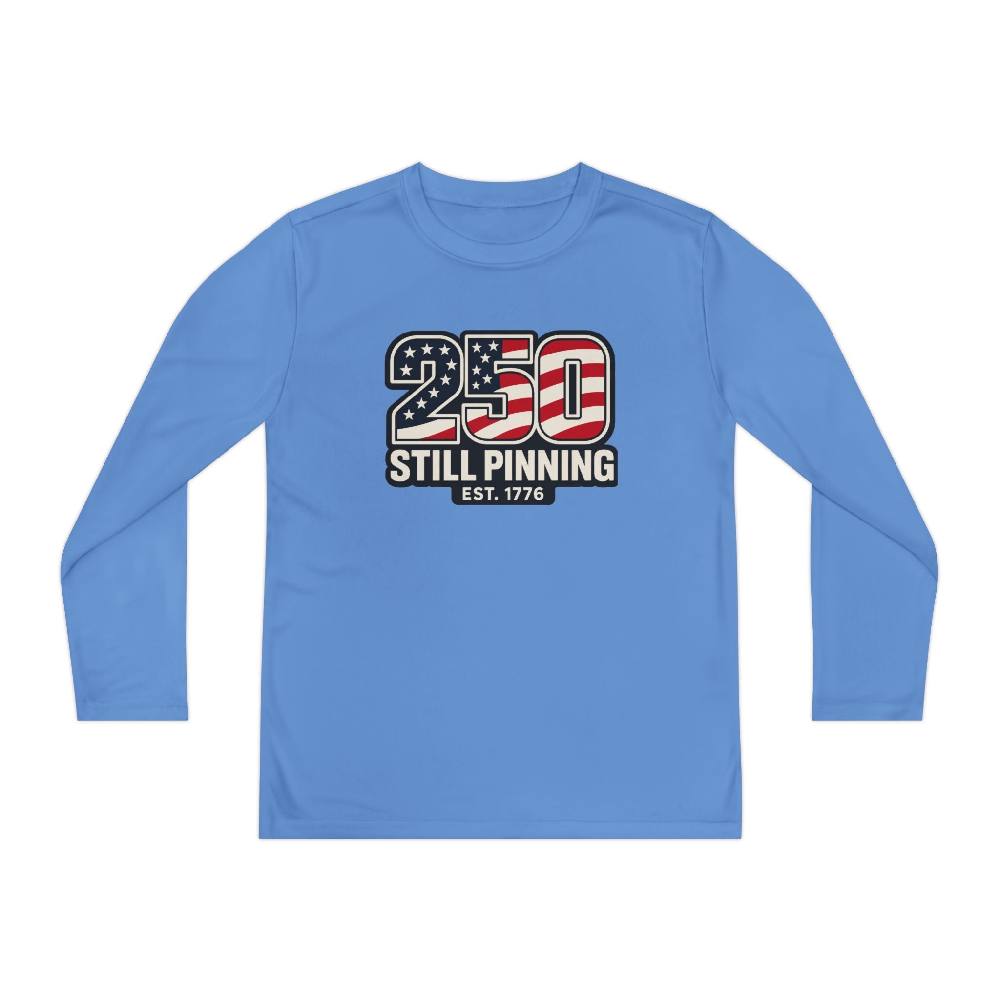 Youth Long Sleeve Tee — "American Pinner" Patriotic Competitor Shirt