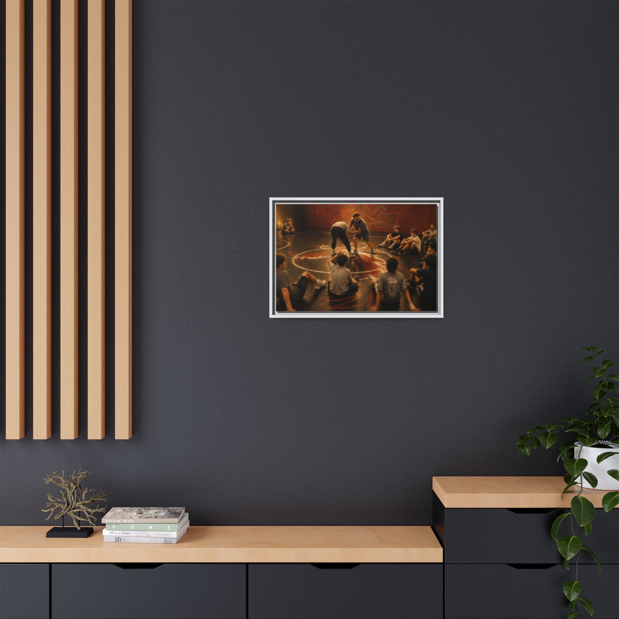 "A Coaching Moment" -  Matte Canvas Framed Wall Art