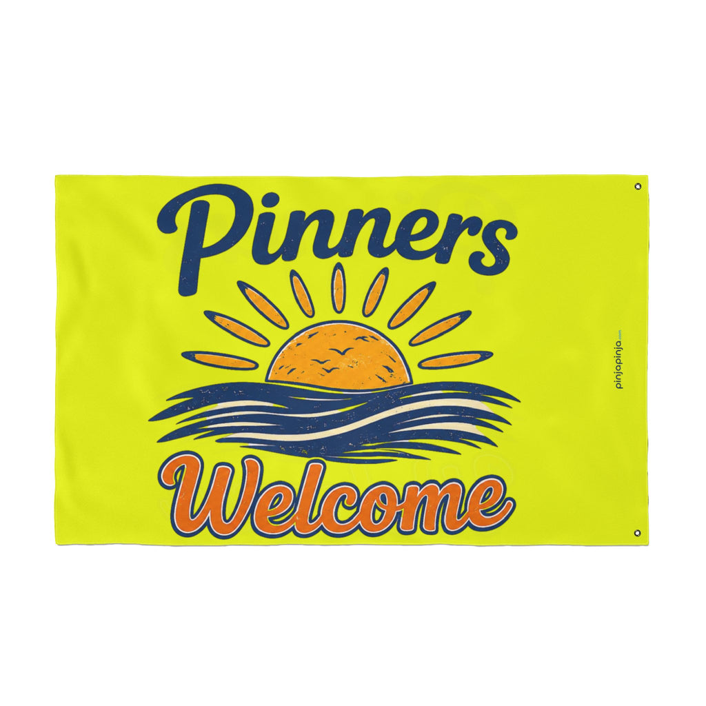 "Pinners Welcome" Flag Yellow