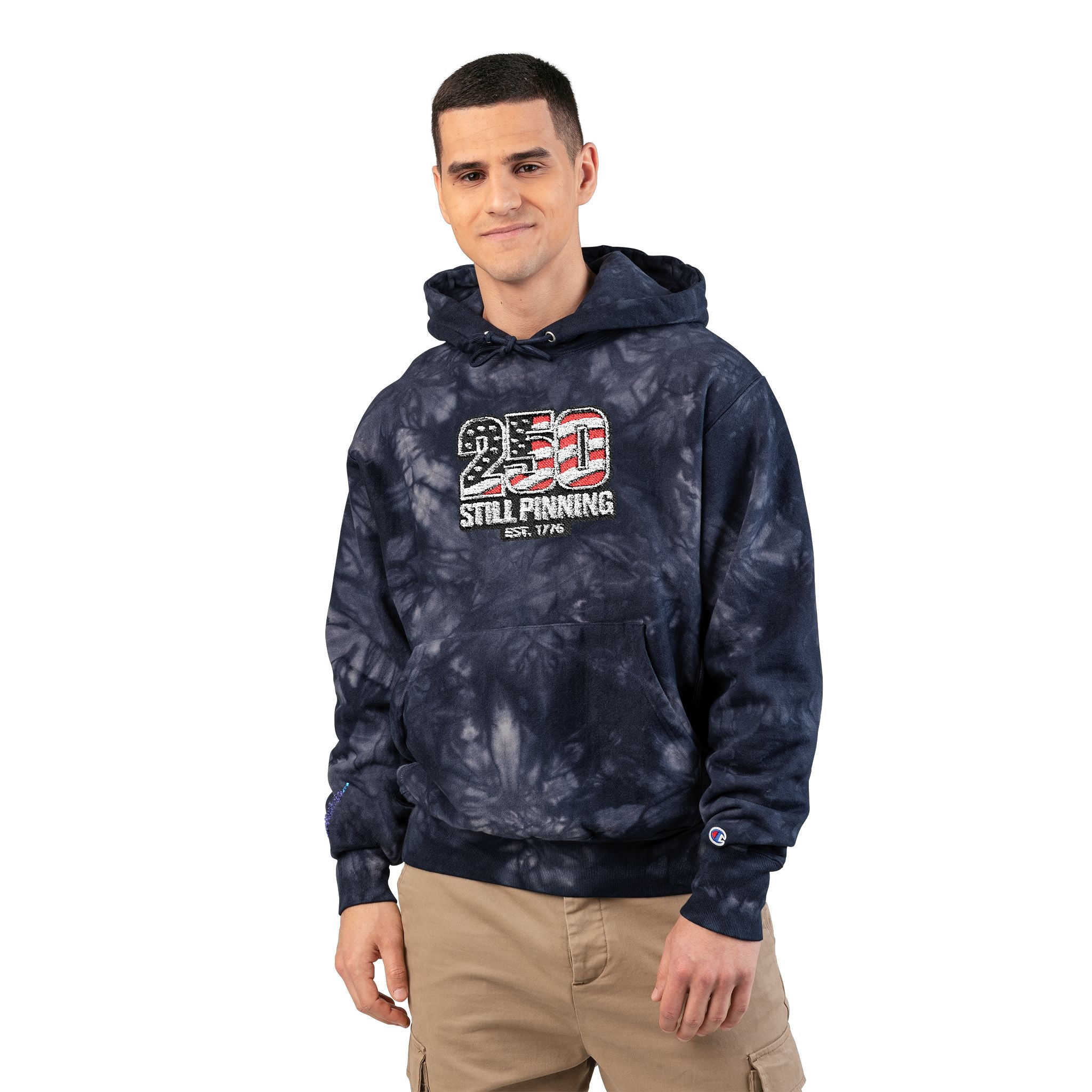 Embroidered! Tie-Dye Hoodie — "250 STILL PINNING" Design