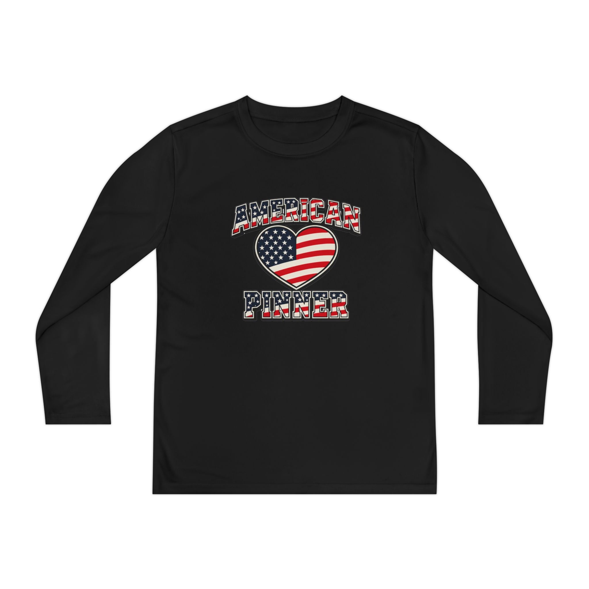 Copy of Youth Long Sleeve Tee — "American Pinner" Patriotic Competitor Shirt