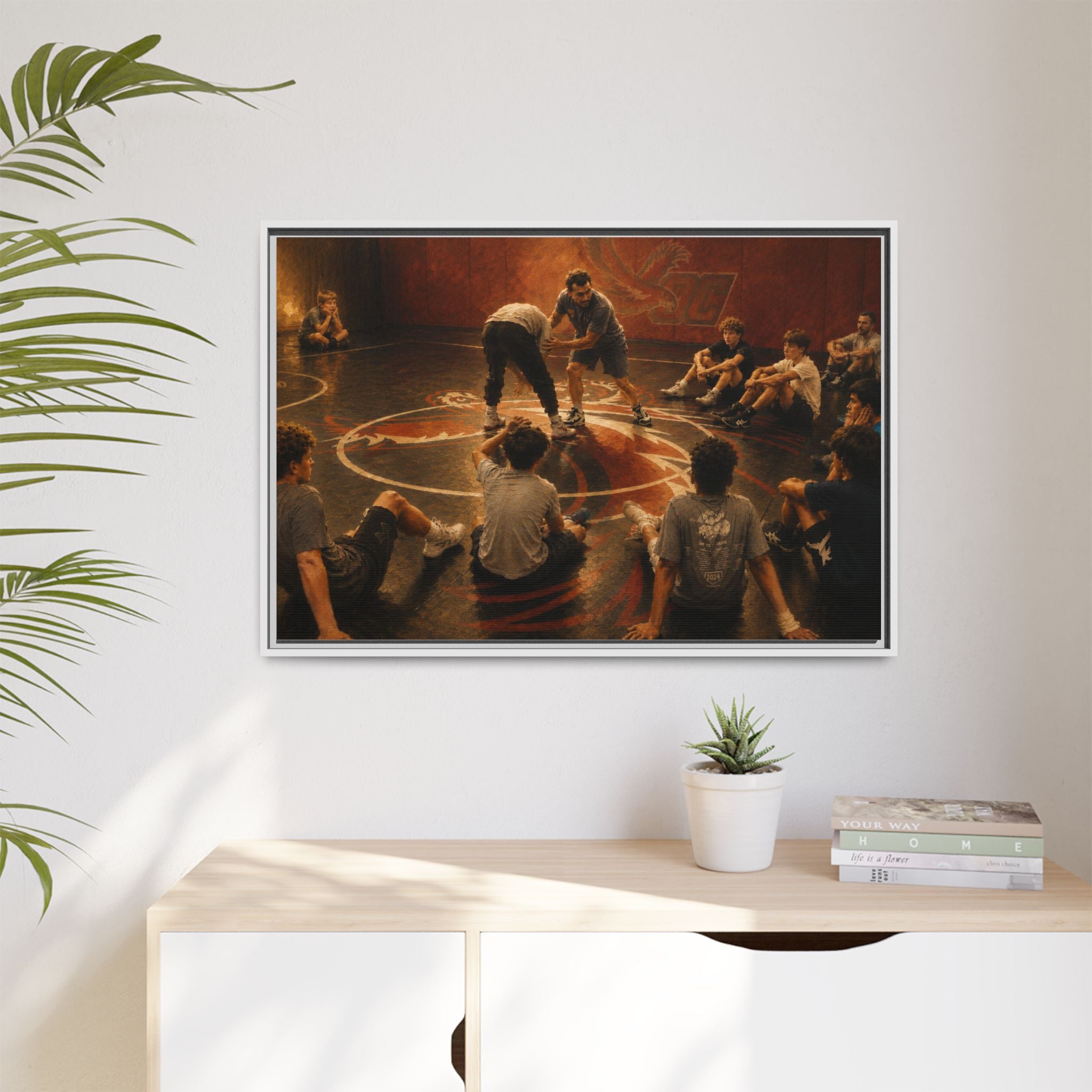 "A Coaching Moment" -  Matte Canvas Framed Wall Art