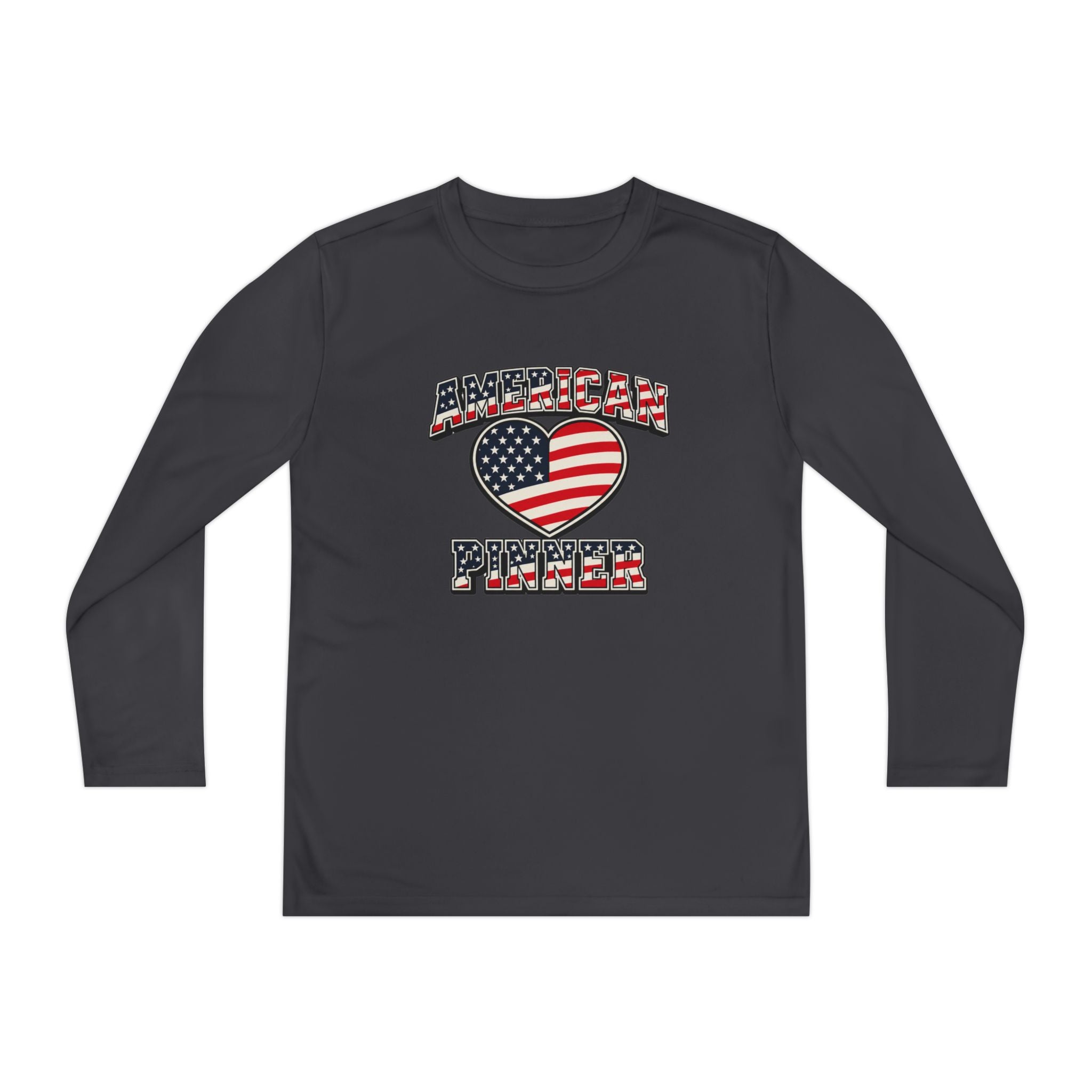 Copy of Youth Long Sleeve Tee — "American Pinner" Patriotic Competitor Shirt