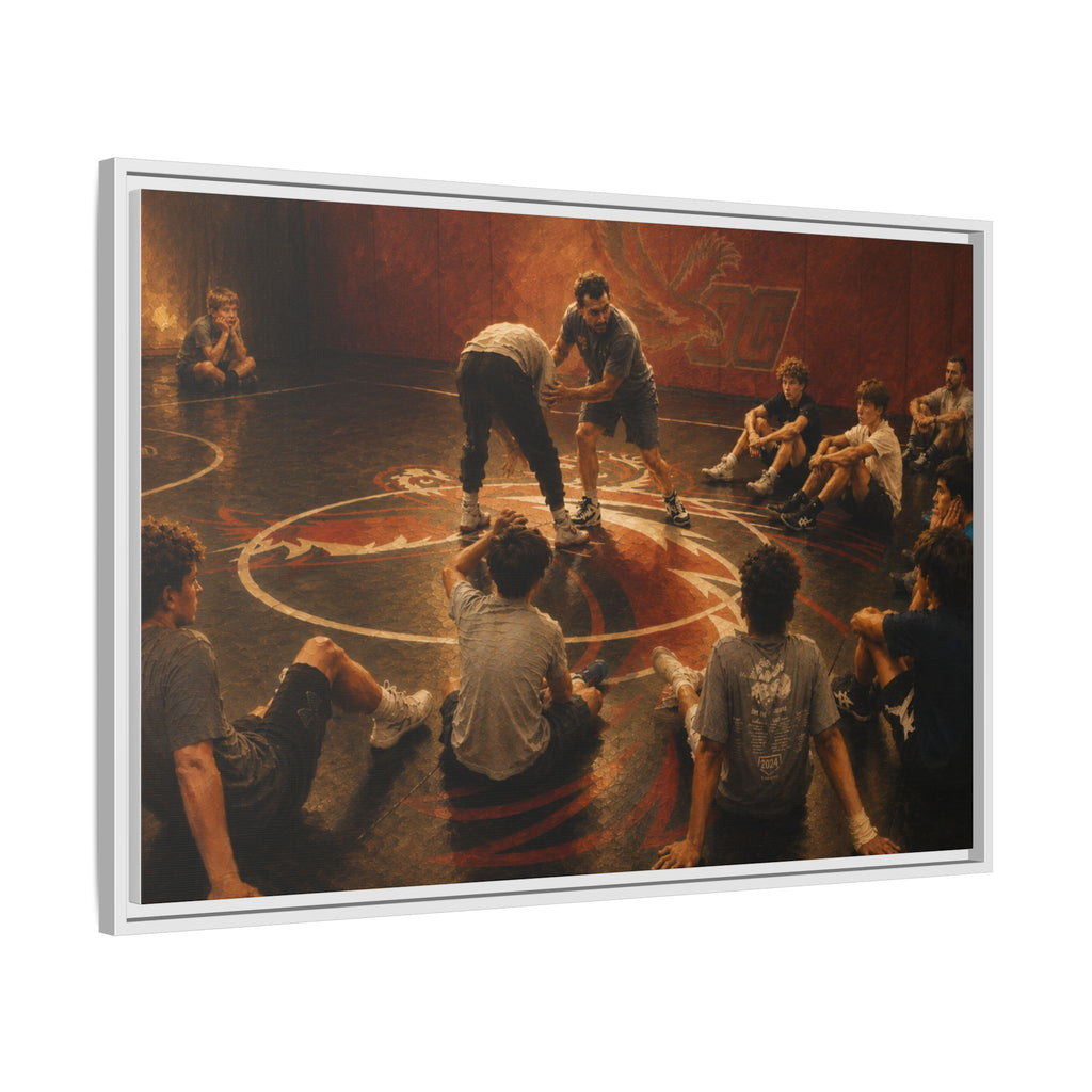 "A Coaching Moment" -  Matte Canvas Framed Wall Art